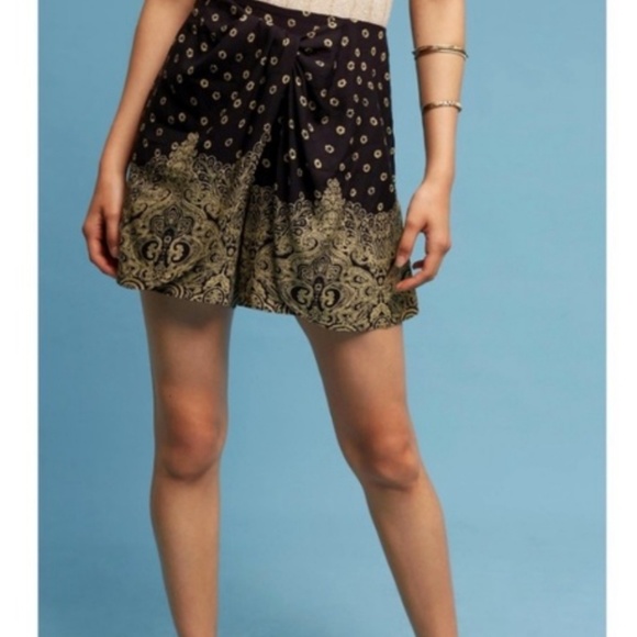 🚫SOLD 💎NWT Anthro Skort Hei Hei Black Motif Boho Chic - Picture 5 of 9
